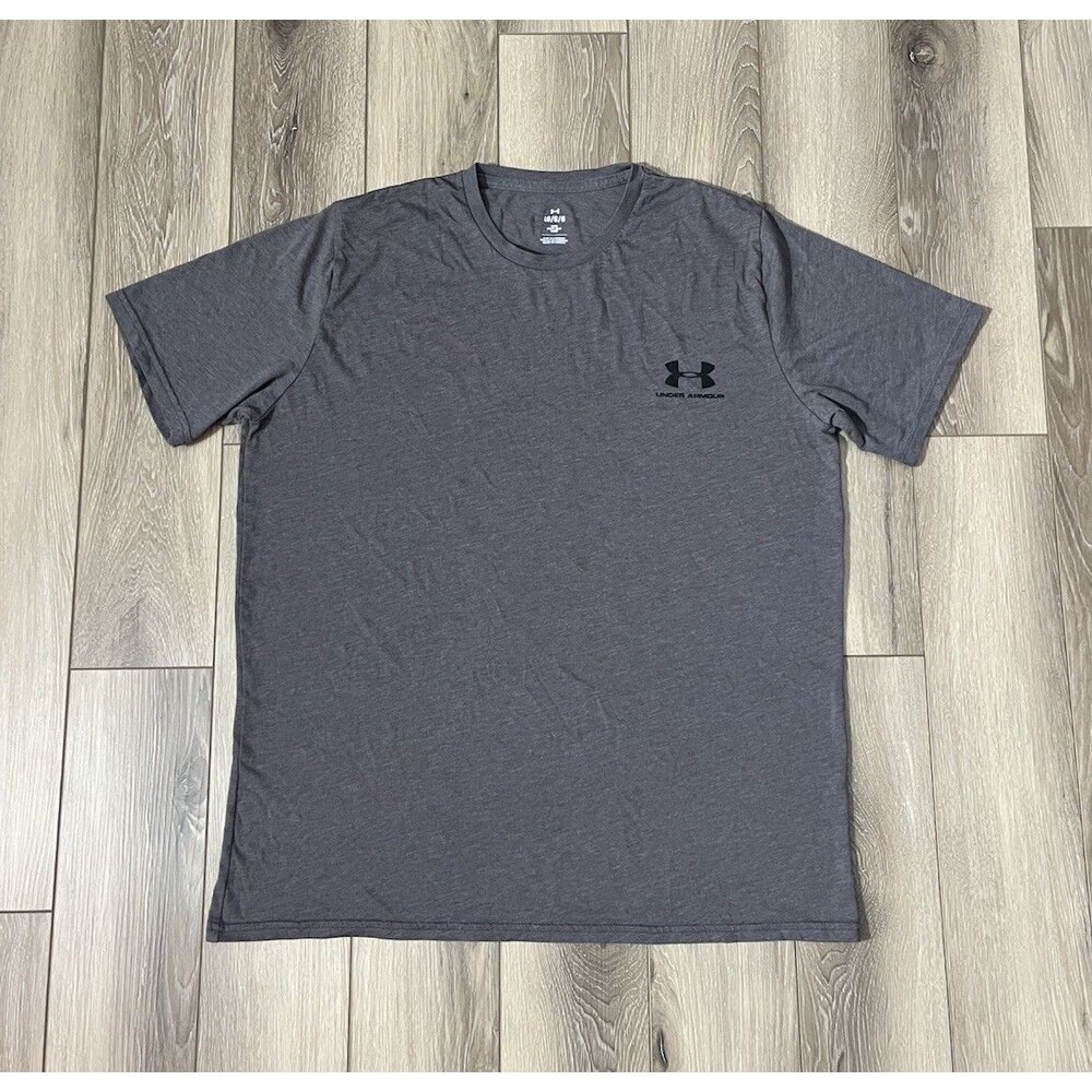 Under Armour Loose Gray Short Sleeve Athletic Short Sleeve Tee Mens Size Large